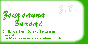 zsuzsanna borsai business card